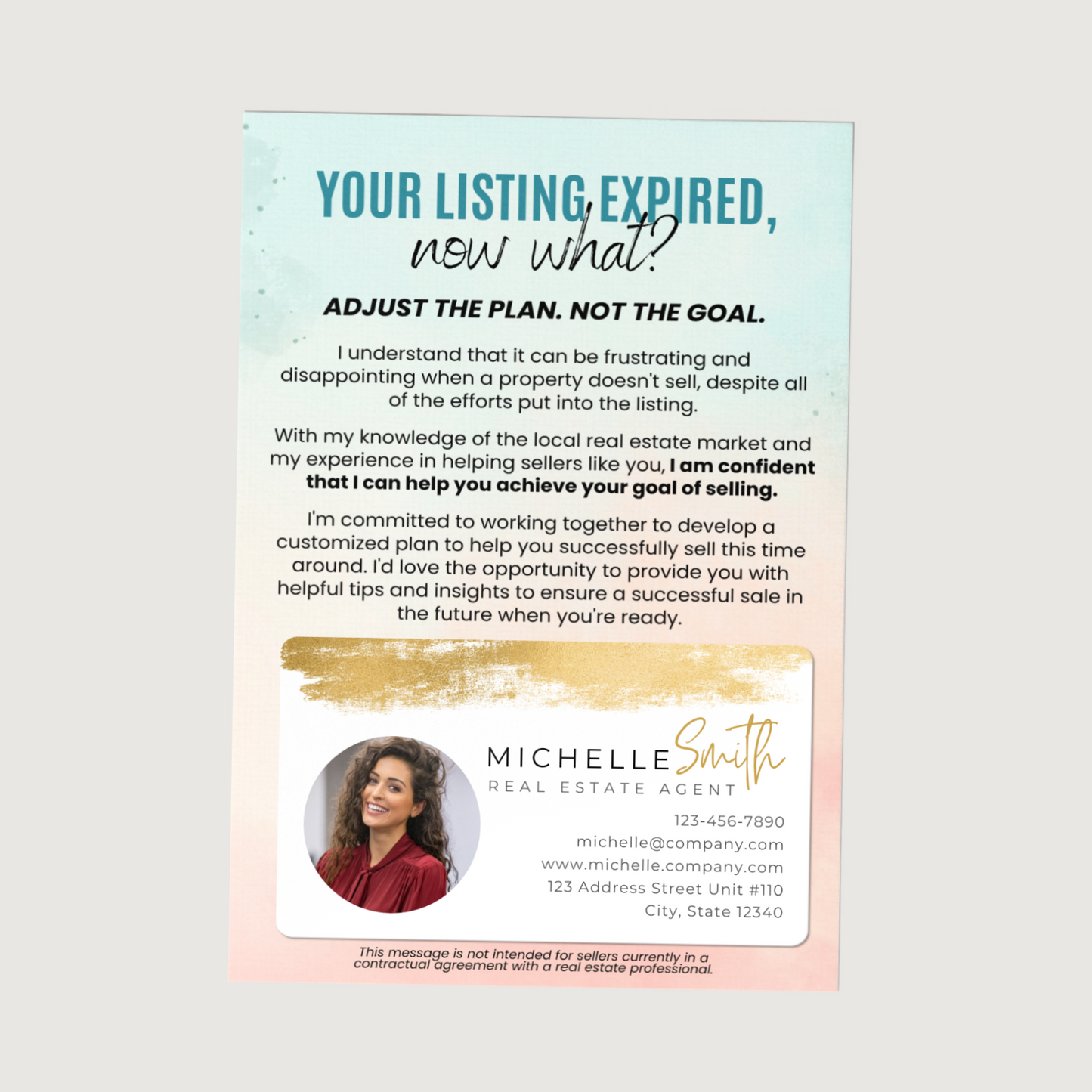 Set of 25 Your Listing Expired, Now What? Mailers