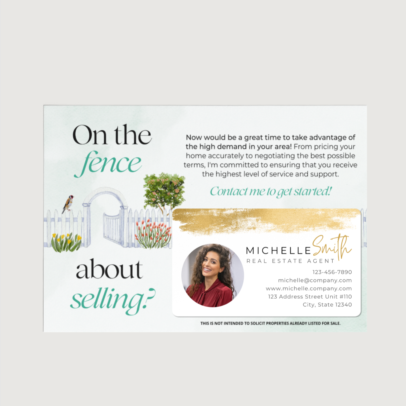 On The Fence About Selling - Set of Real Estate Postcards