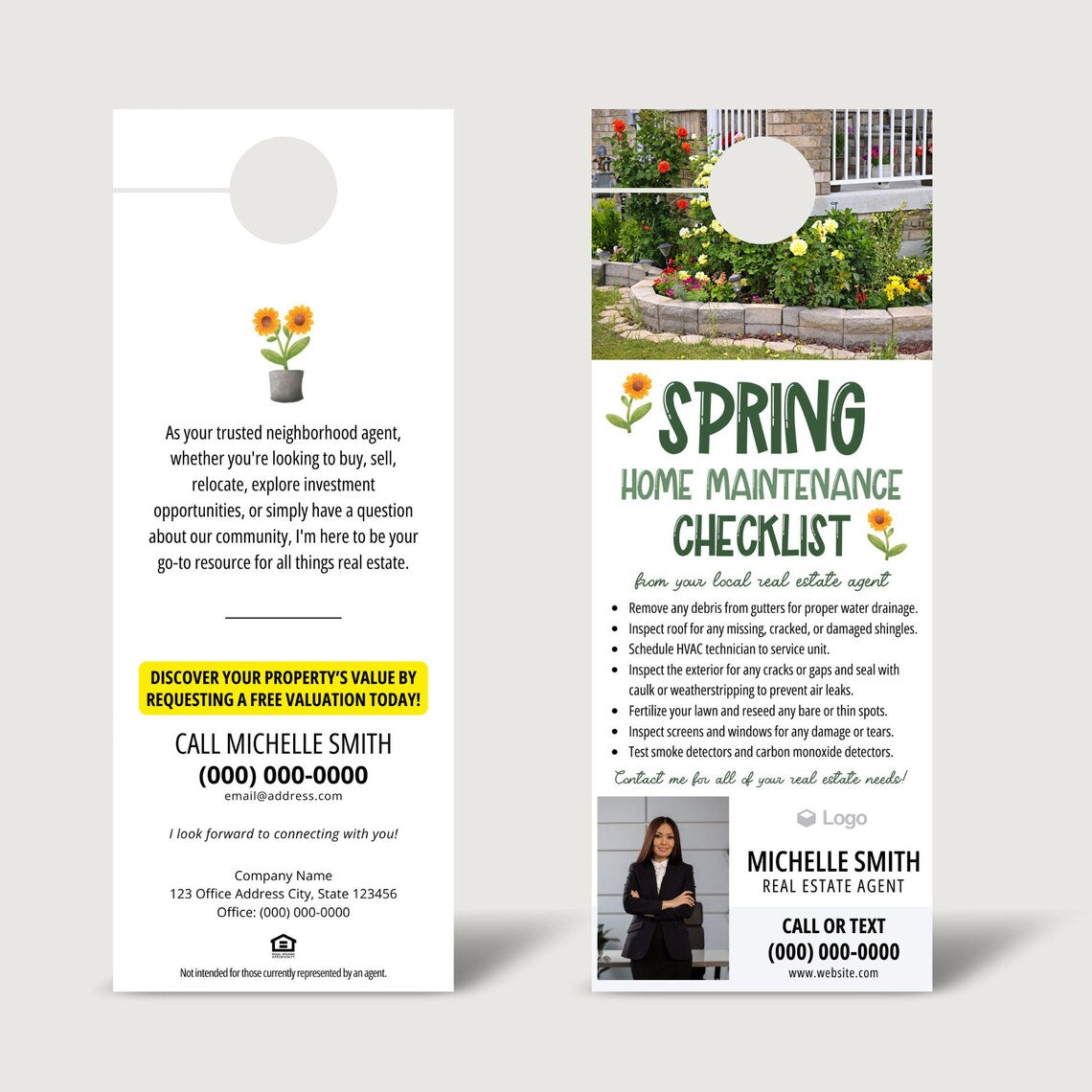 Spring Home Maintenance Checklist Door Hangers