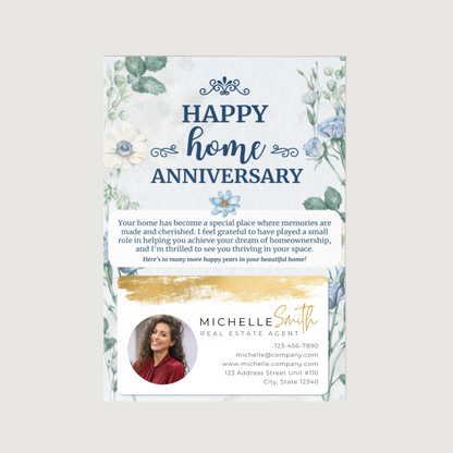 Happy Home Anniversary - Real Estate Card