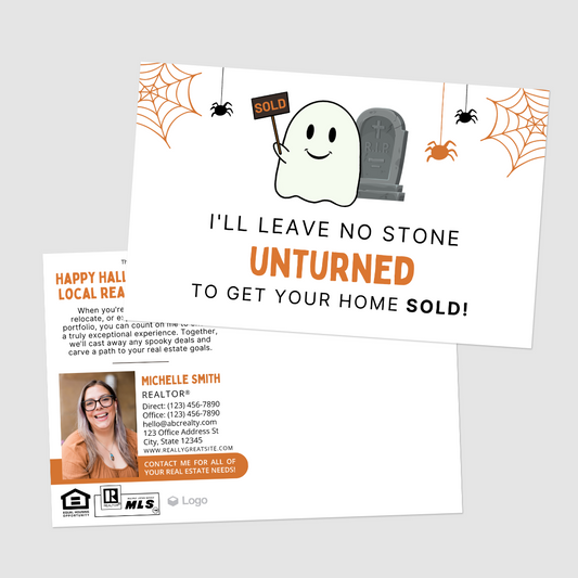 I'll Leave No Stone Unturned To Get Your Home Sold - Set of Personalized Postcards