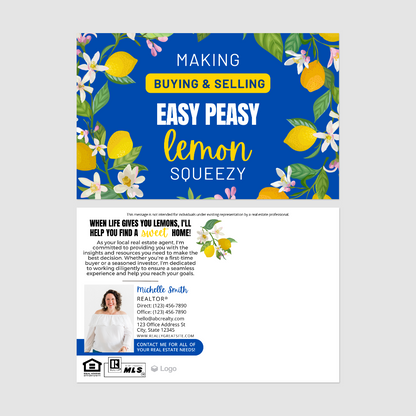 Making Buying & Selling Easy Peasy Lemon Squeezy - Set of Personalized Postcards