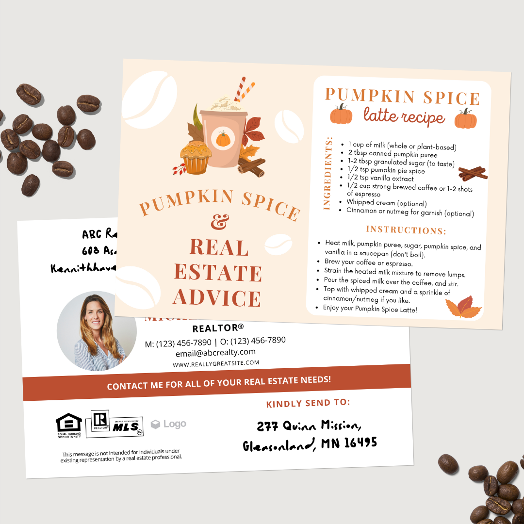 Pumpkin Spice Recipe Postcards