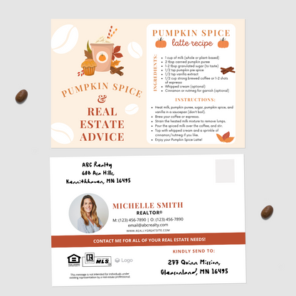 Pumpkin Spice Recipe Postcards