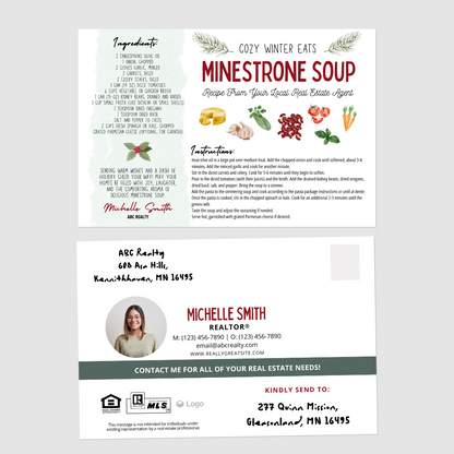 Minestrone Soup Recipe Postcard