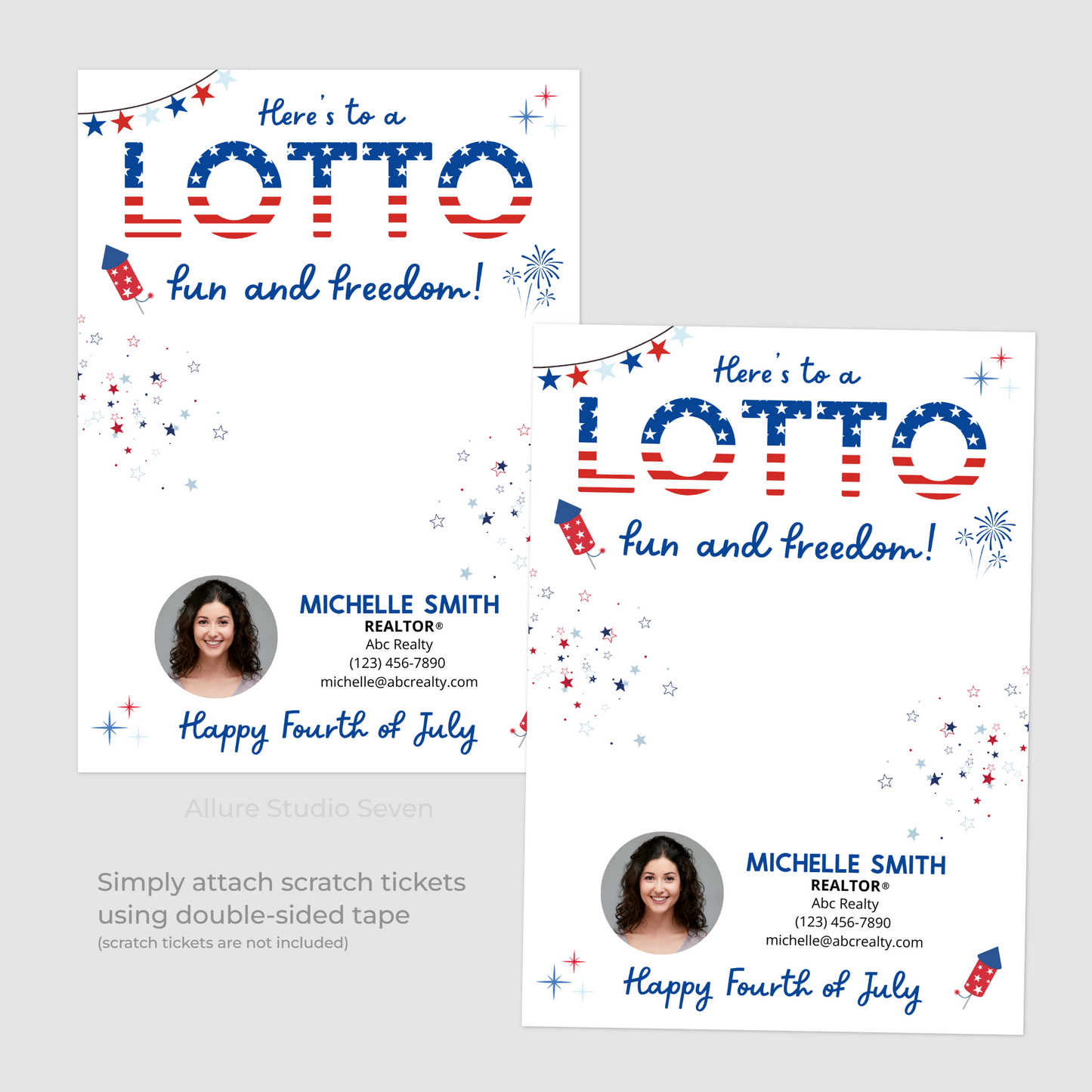 Here's To A Lotto Fun and Freedom Lotto Cards