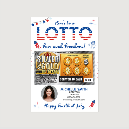 Here's To A Lotto Fun and Freedom Lotto Cards
