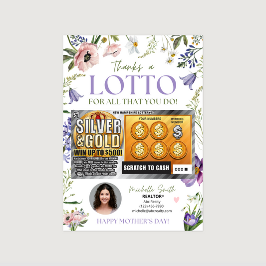 Happy Mother's Day Lotto Cards