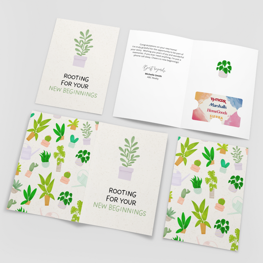 Rooting For Your New Beginnings Greeting Cards