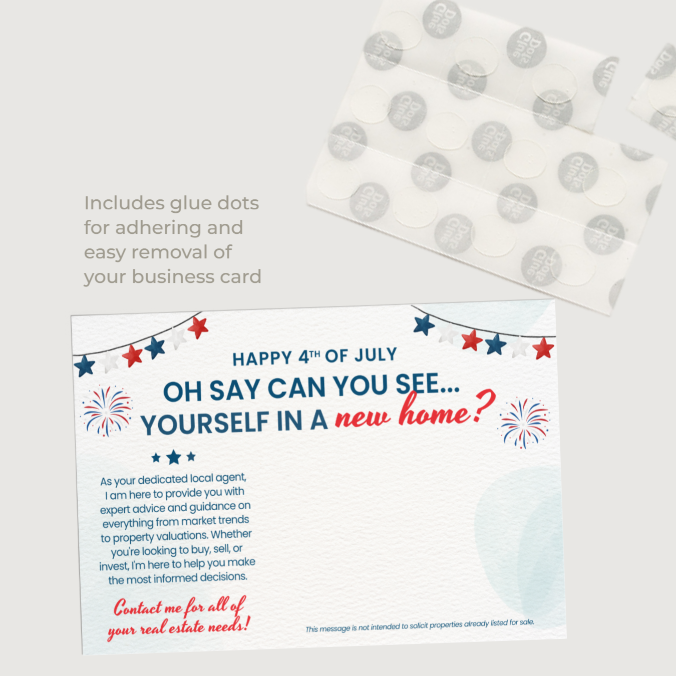 Oh Say Can You See Yourself In a New Home - Set of 4th of July Postcards