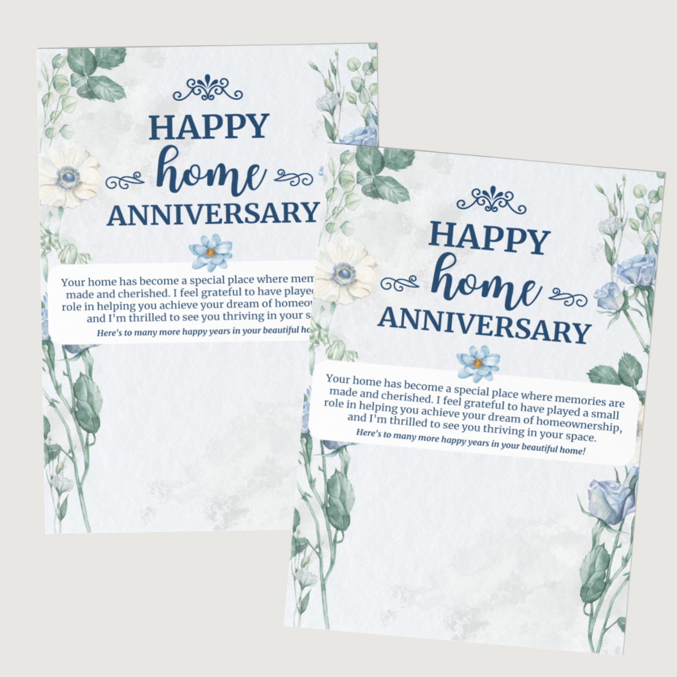 Happy Home Anniversary - Real Estate Card