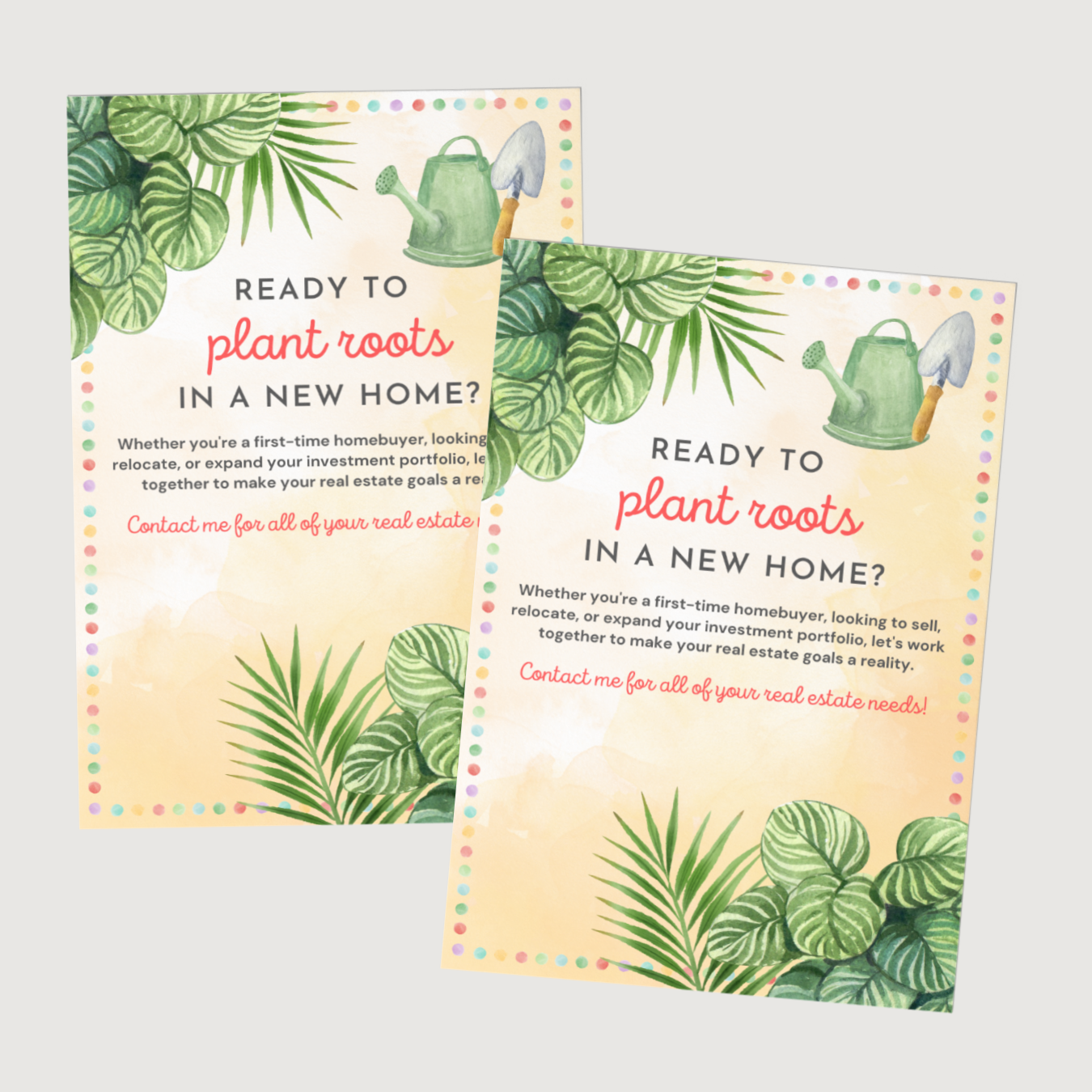 Ready to Plant Roots - Set of Real Estate Postcards