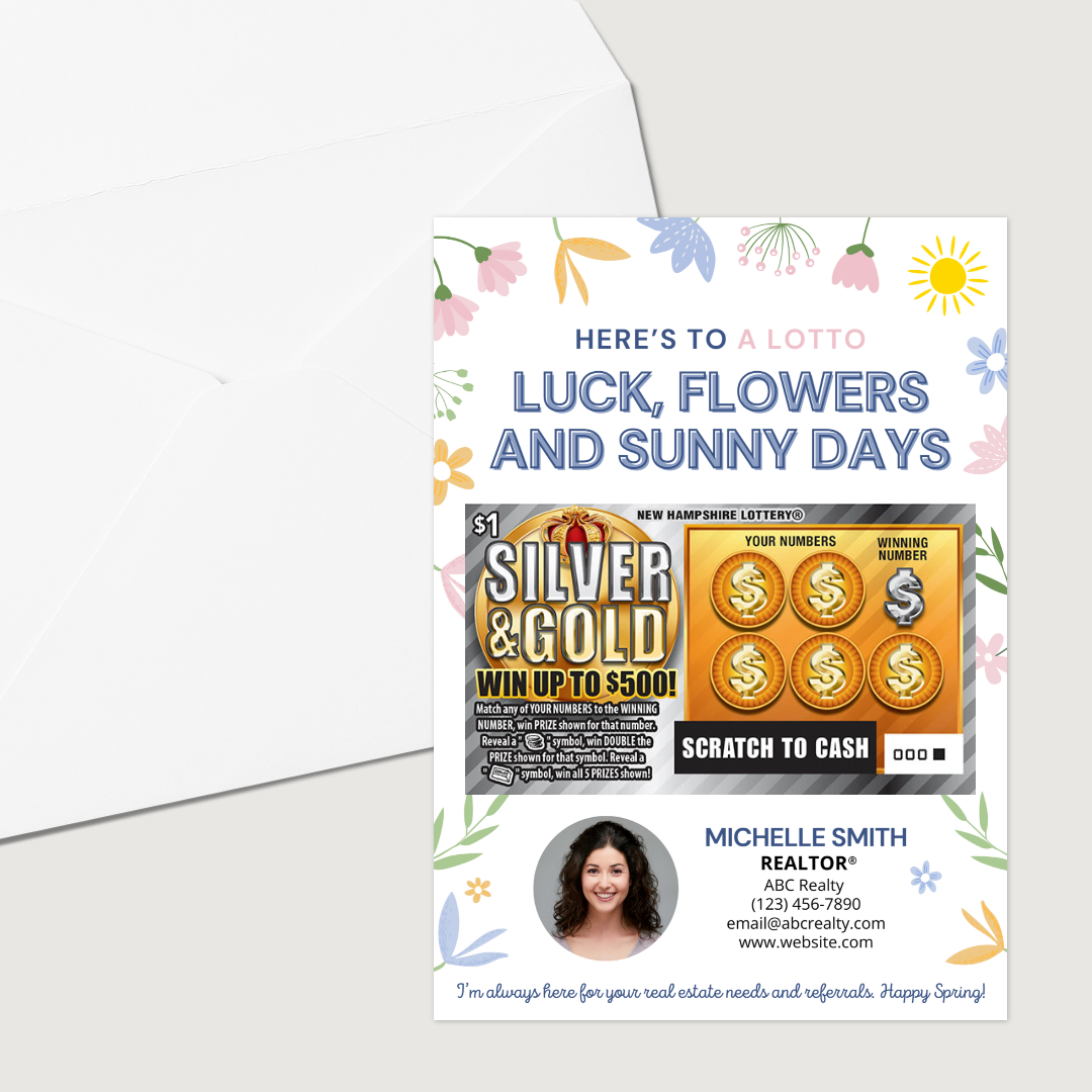 Here's To A Lotto Luck, Flowers and Sunny Days Cards