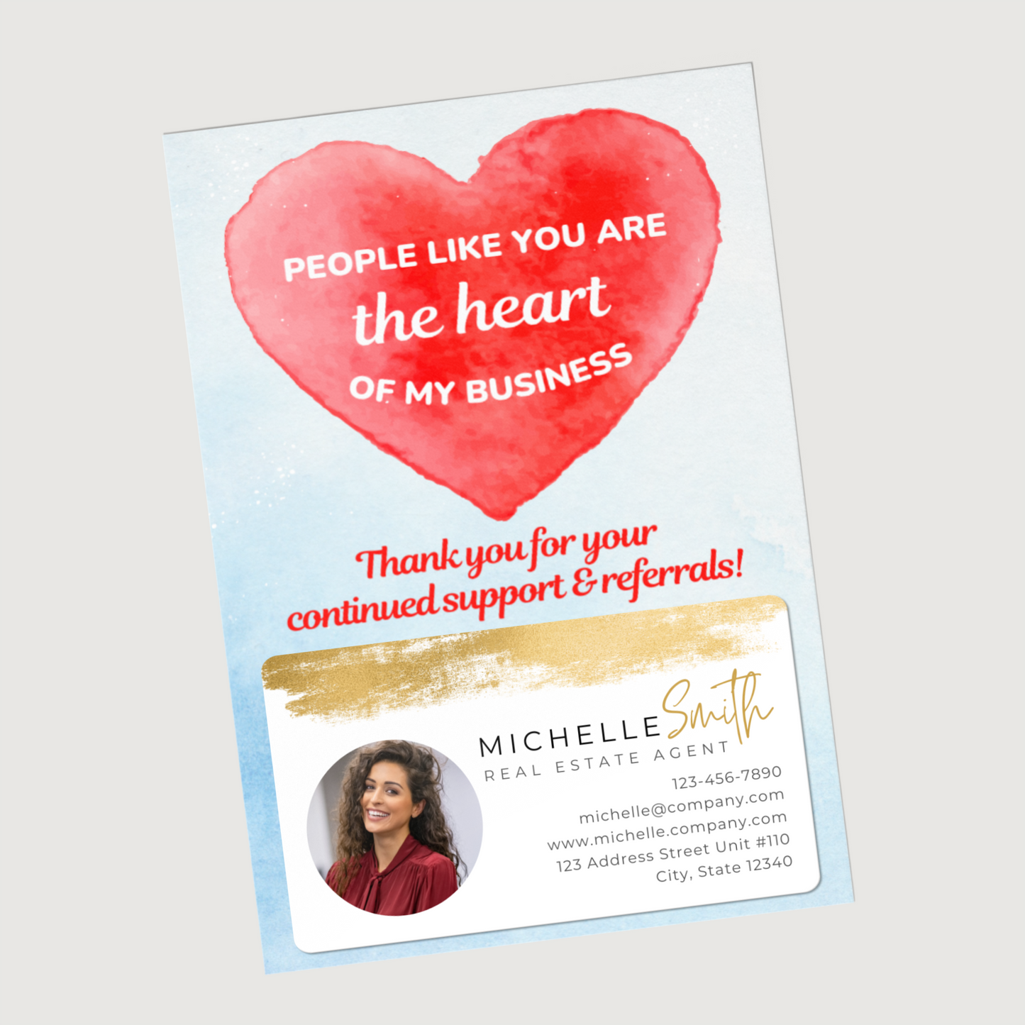 People Like You Are The Heart of My Business - Set of Valentines Postcard Mailers