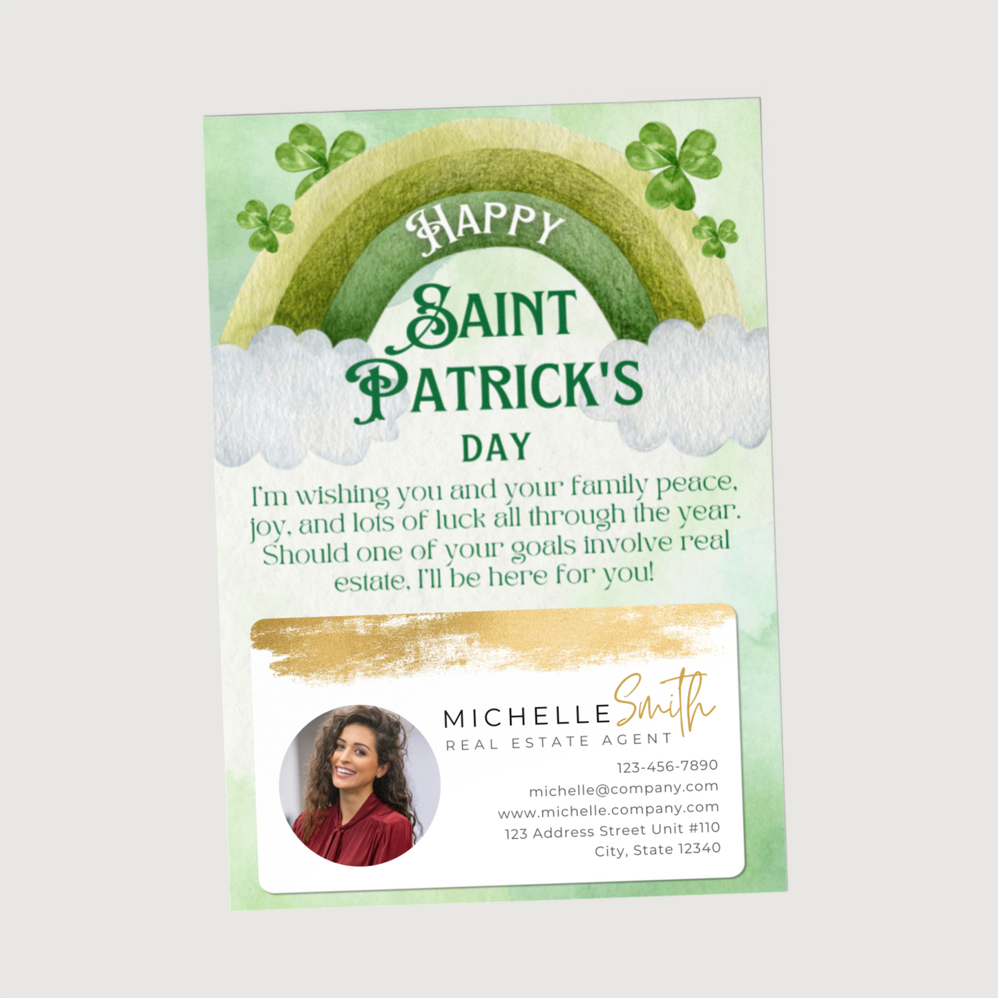 Real Estate Rainbow - Set of St. Patrick's Day Postcard Mailers