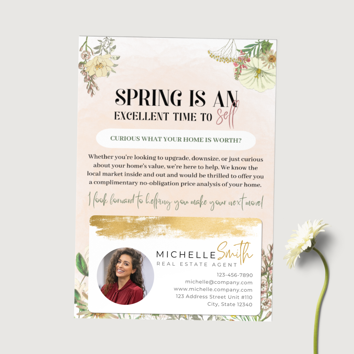 Spring Is An Excellent Time to Sell - Set of Real Estate Prospecting Mailers