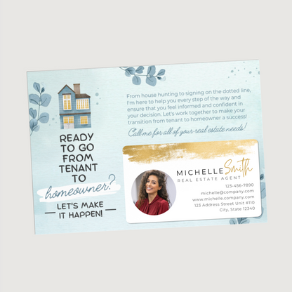 From Tenant to Homeowner - Set of Real Estate Postcards