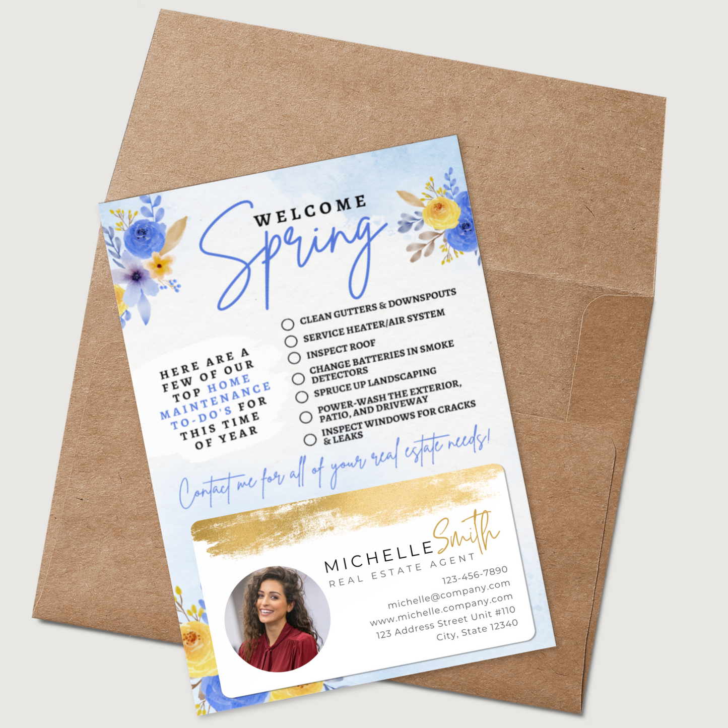 Welcome Spring Home Maintenance - Set of Real Estate Prospecting Mailers