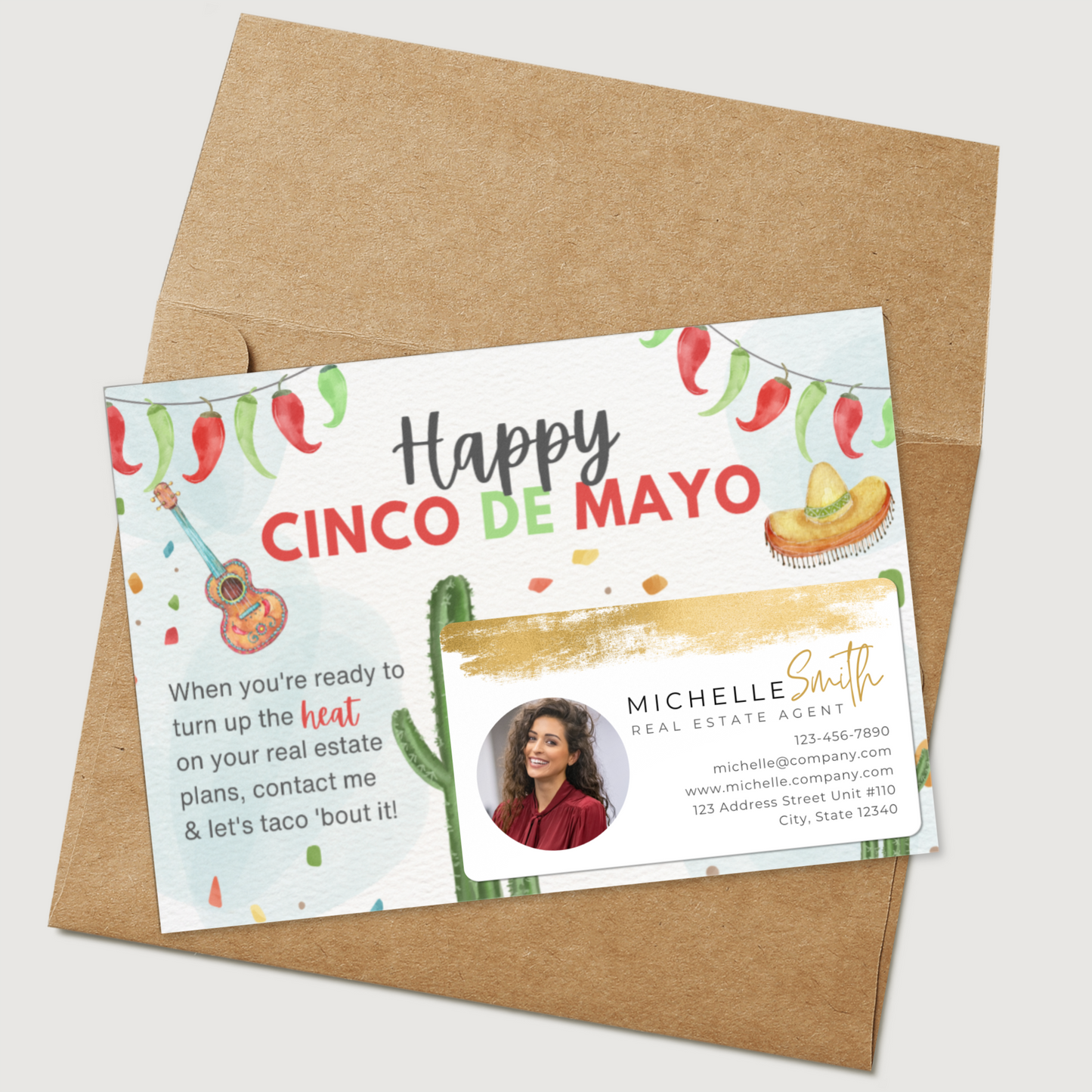 Turn Up The Heat on Your Real Estate Plans - Set of Cinco de Mayo Postcards