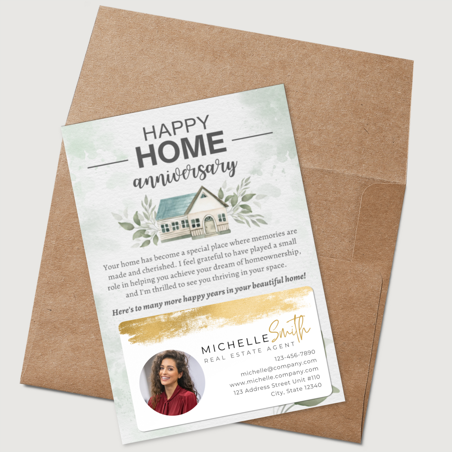 Happy Home Anniversary - Real Estate Card