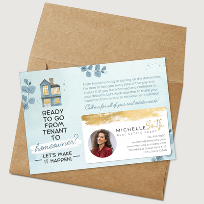 From Tenant to Homeowner - Set of Real Estate Postcards